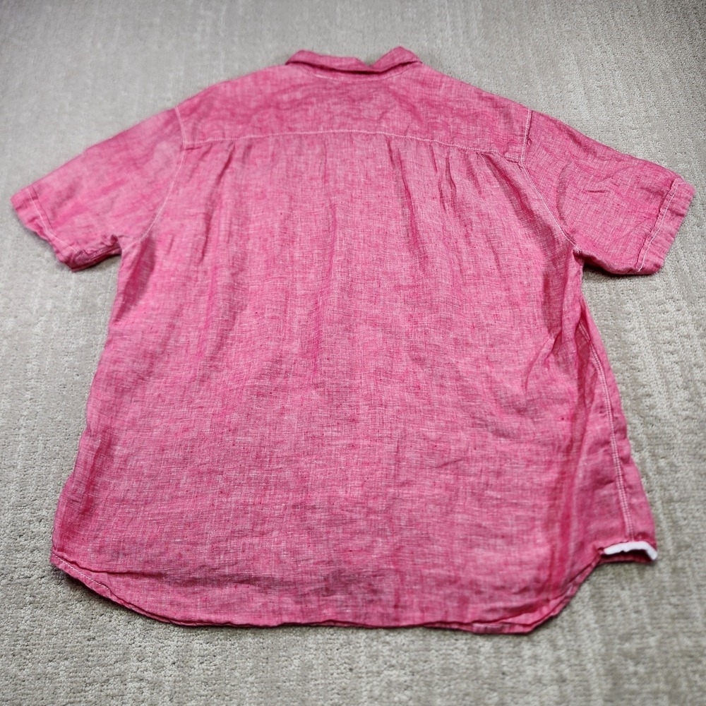 Tommy Bahama Shirt Men XL 100% Linen Button Up Relax Fit Pink Beach Wealth - Picture 4 of 13